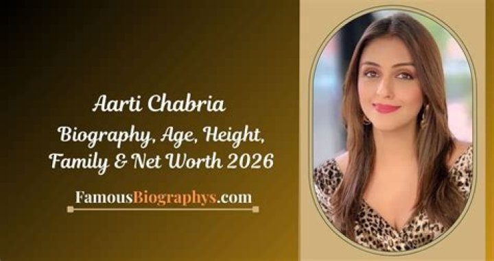 Aarti Chabria Height, Weight, Net Worth, Age, Birthday, Wikipedia, Who, Instagram, Biography