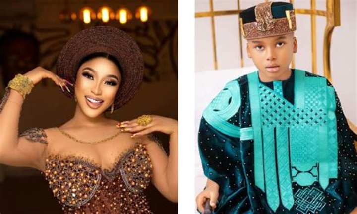 
“My Womb, my world” Actress Tonto Dikeh leaves many talking as she celebrates her son 